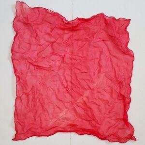 Vintage Vibrant Red Sheer Square Scarf